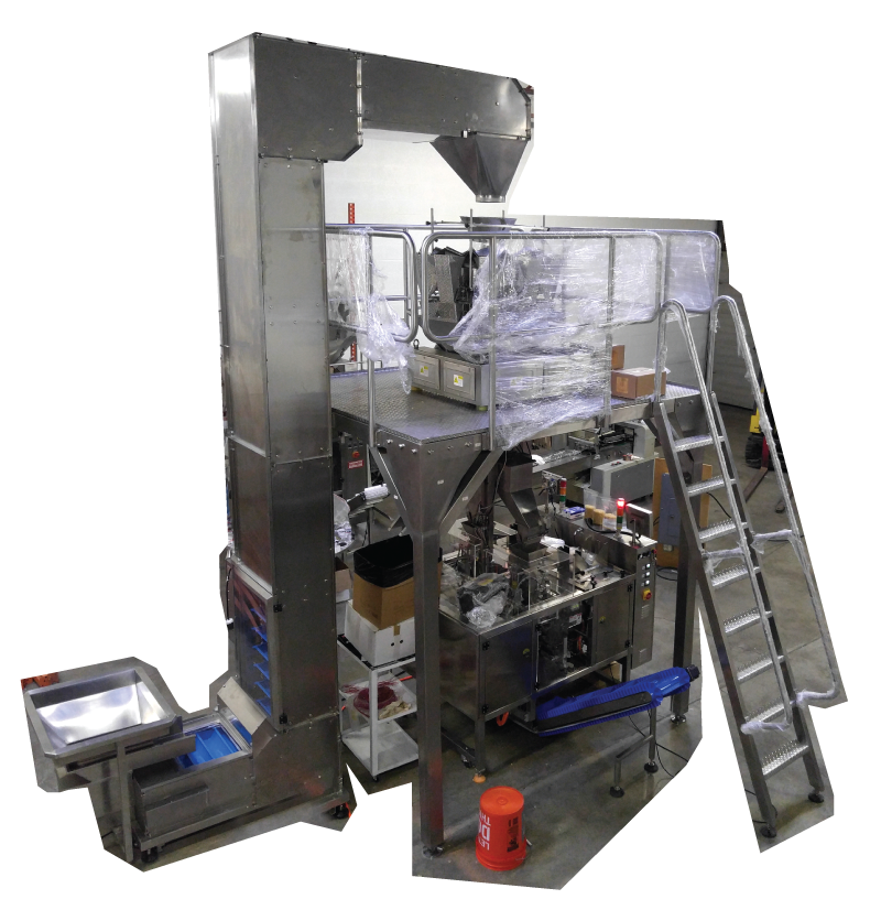 Twin Mini Bagger System Filling and sealing  Preformed Bags Duplex Mini Baggers Vertical Fill, Multihead Combination Scale Packaging Systems 